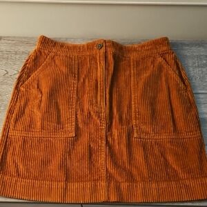 GAP Vibrant Orange Corduroy Mini Skirt
